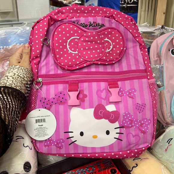 Pink Hello Kitty Bow backpack - Picture 1 of 3